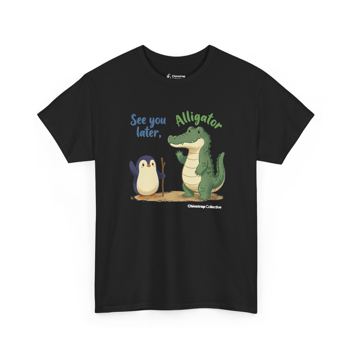 Later, Gator penguin T-shirt in Black