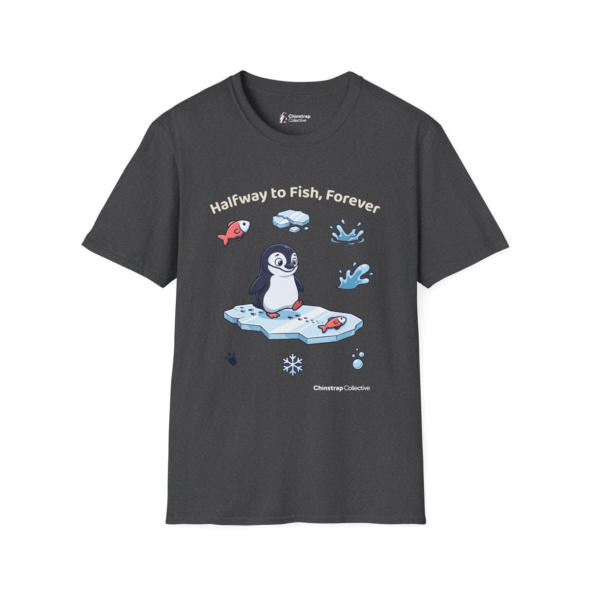 Halfway to Fish, Forever T-Shirt, Cartoon Style, Lightweight Fabric