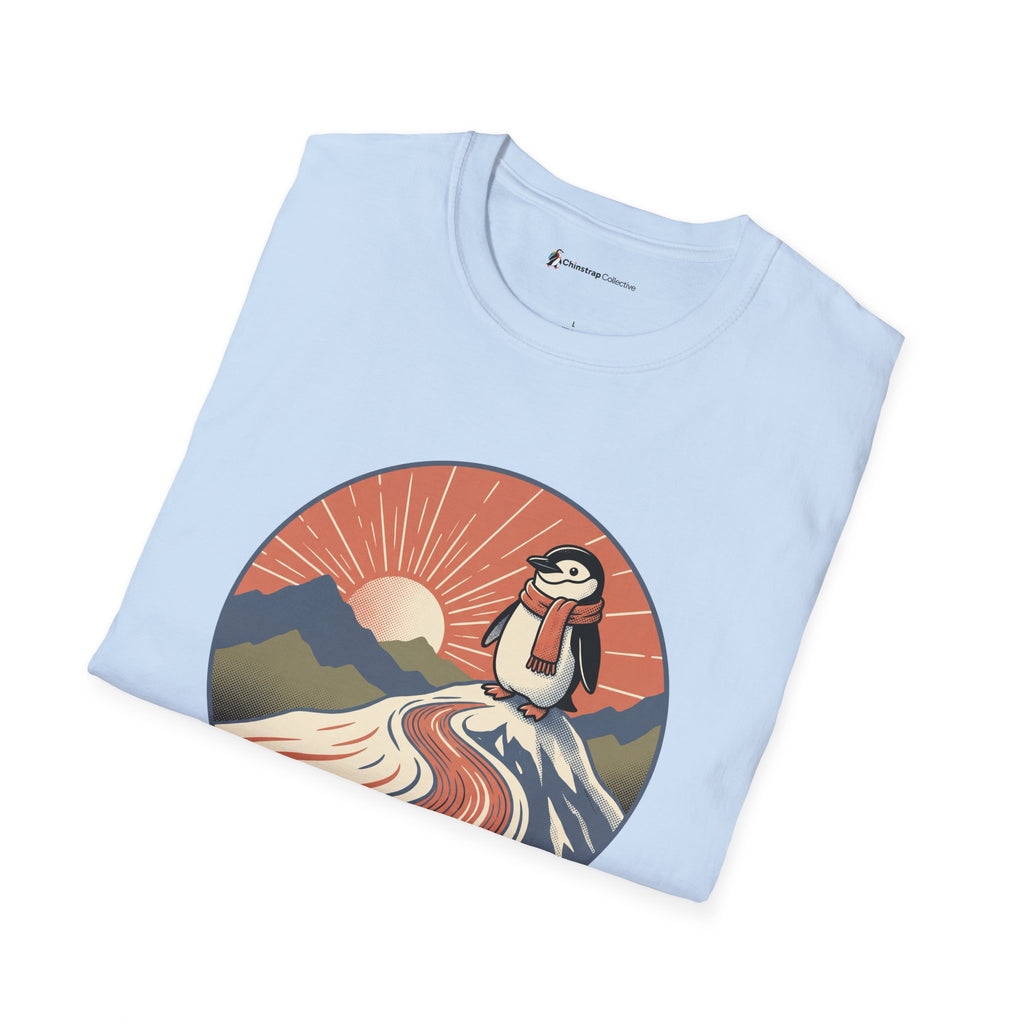 The Hiked Up T-shirt in Light Blue, folded
