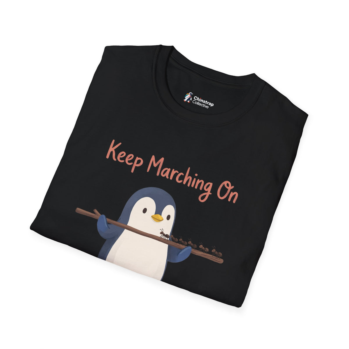 The Keep Marching On T-shirt in Black, folded