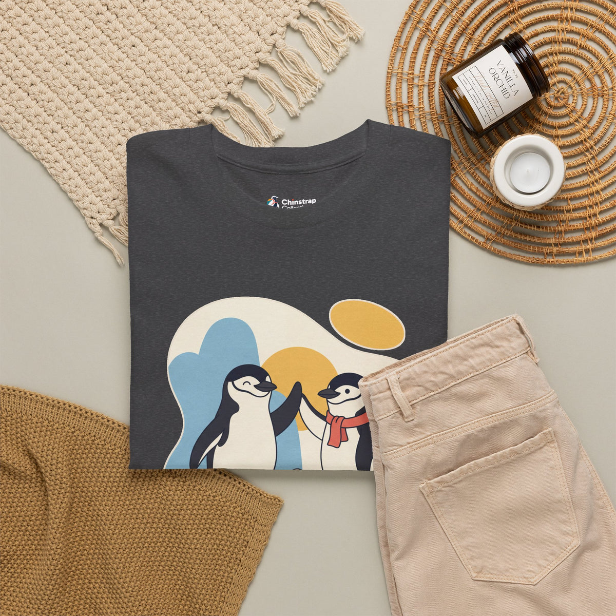 The Shift Change T-shirt in Dark Heather, folded