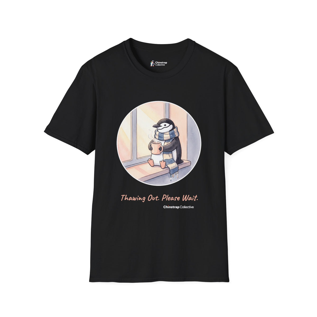 Thawing Out T-Shirt, Watercolour and Ink Style, Lightweight Fabric