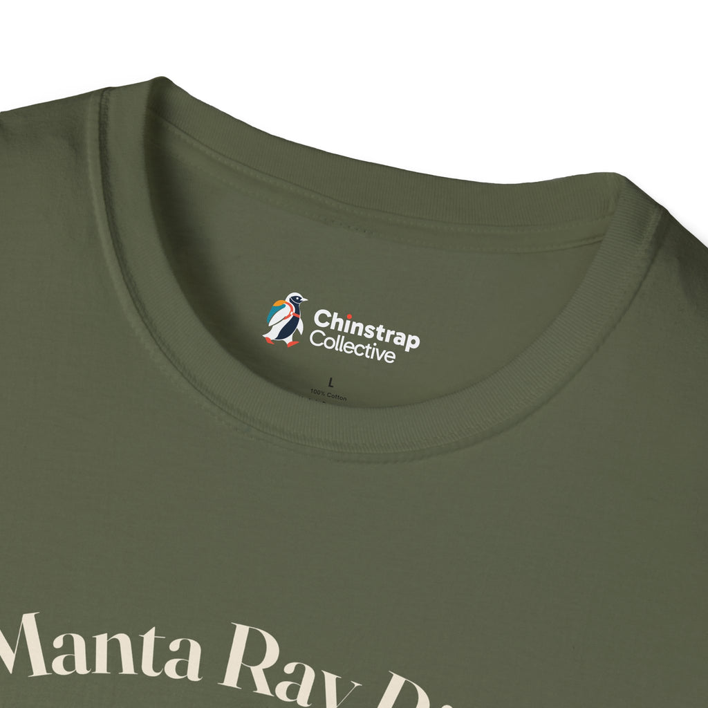 Manta Ray Meeting T-Shirt, Storybook Flat Style, Lightweight Fabric