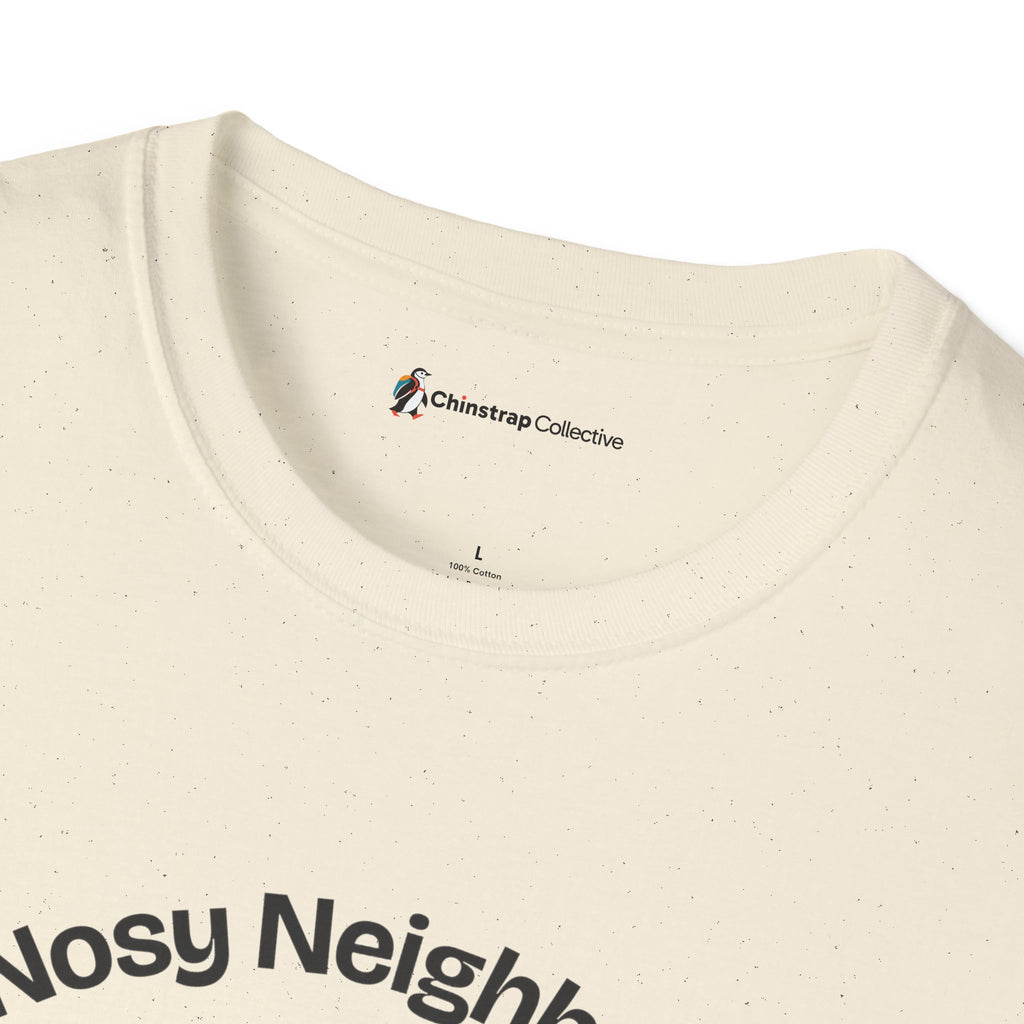 Nosy Neighbour T-Shirt, Field Linocut Style, Lightweight Fabric