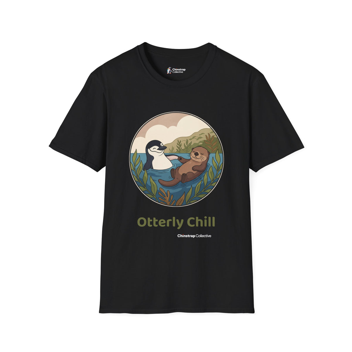Otterly Chill T-Shirt, Storybook Flat Style, Lightweight Fabric
