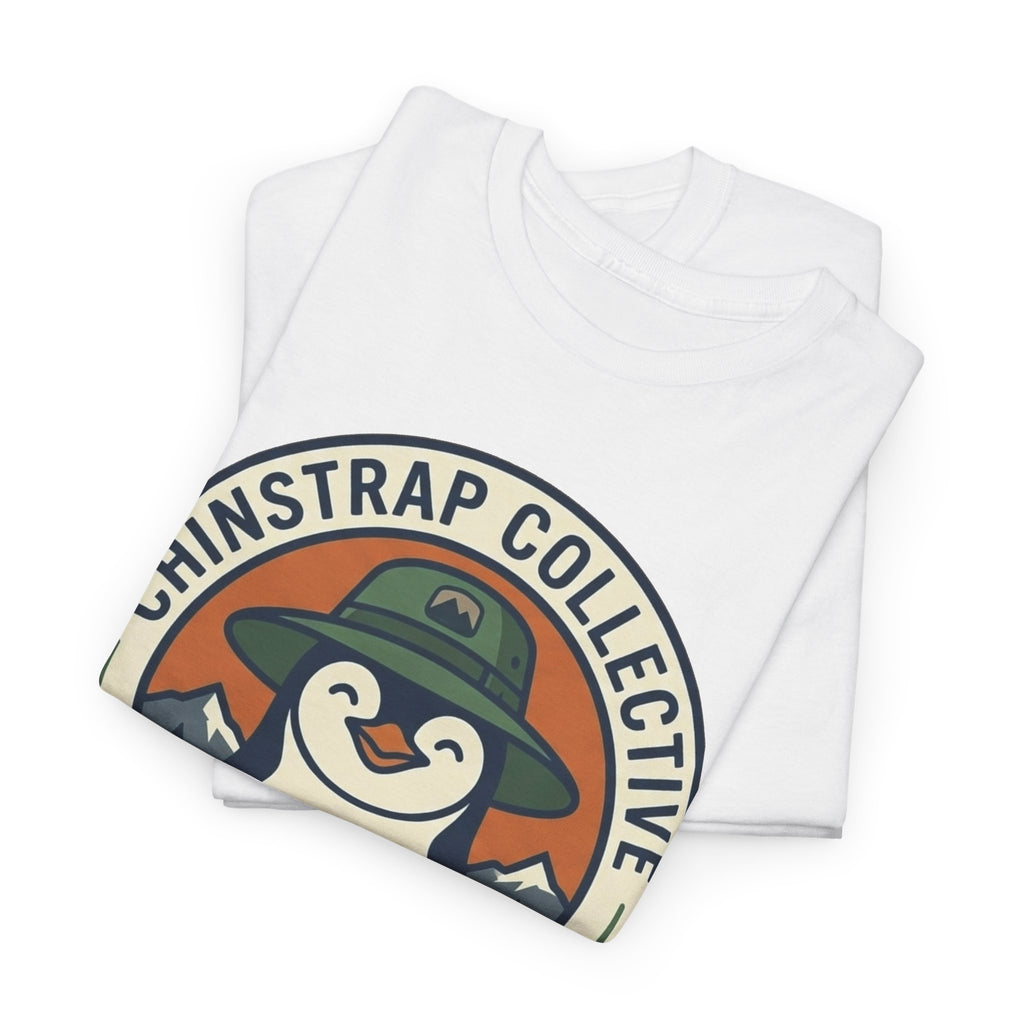 The Penguin Patch T-shirt in White, folded