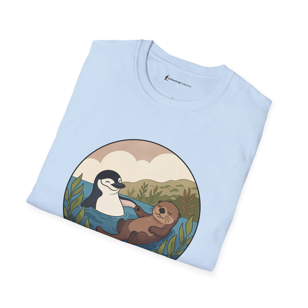 Otterly Chill T-Shirt, Storybook Flat Style, Lightweight Fabric