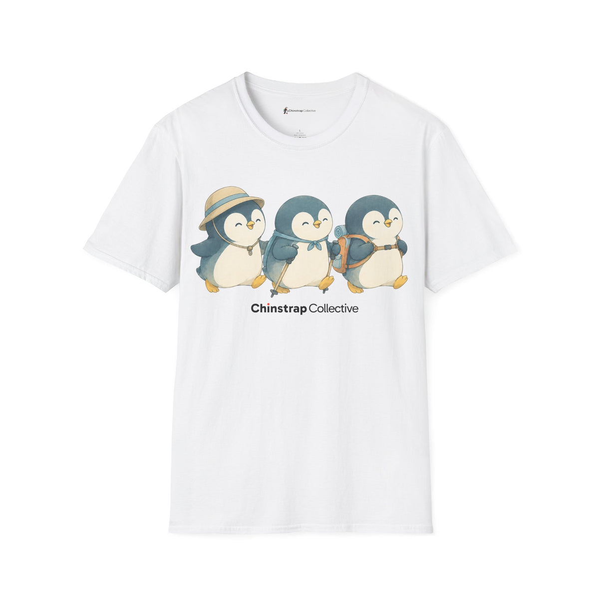 Penguin Hiking Trio penguin T-shirt in White
