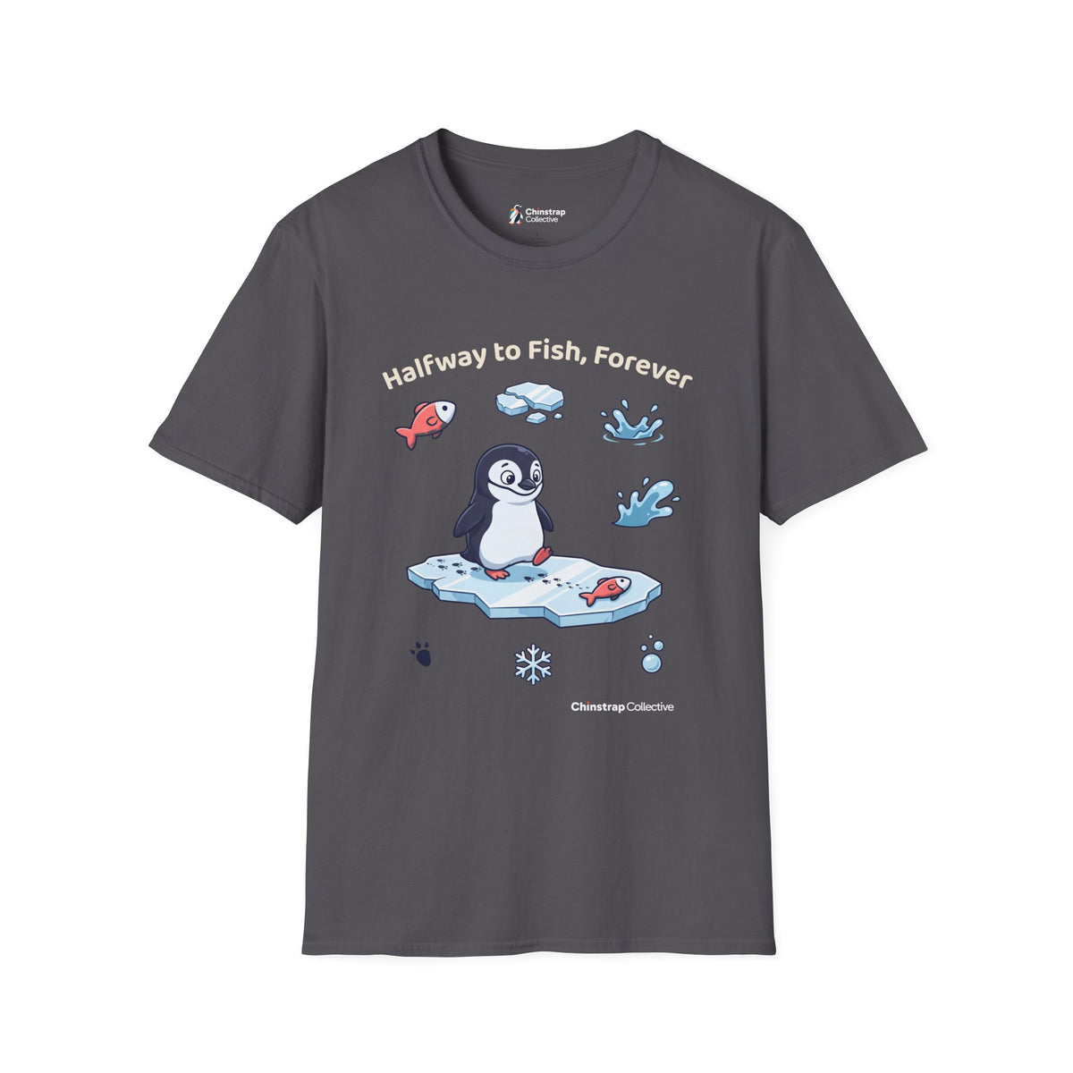 Halfway to Fish, Forever T-Shirt, Cartoon Style, Lightweight Fabric
