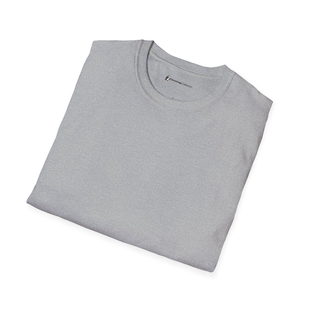 Penguin Mountain River T-Shirt, Linocut Style, Lightweight Fabric