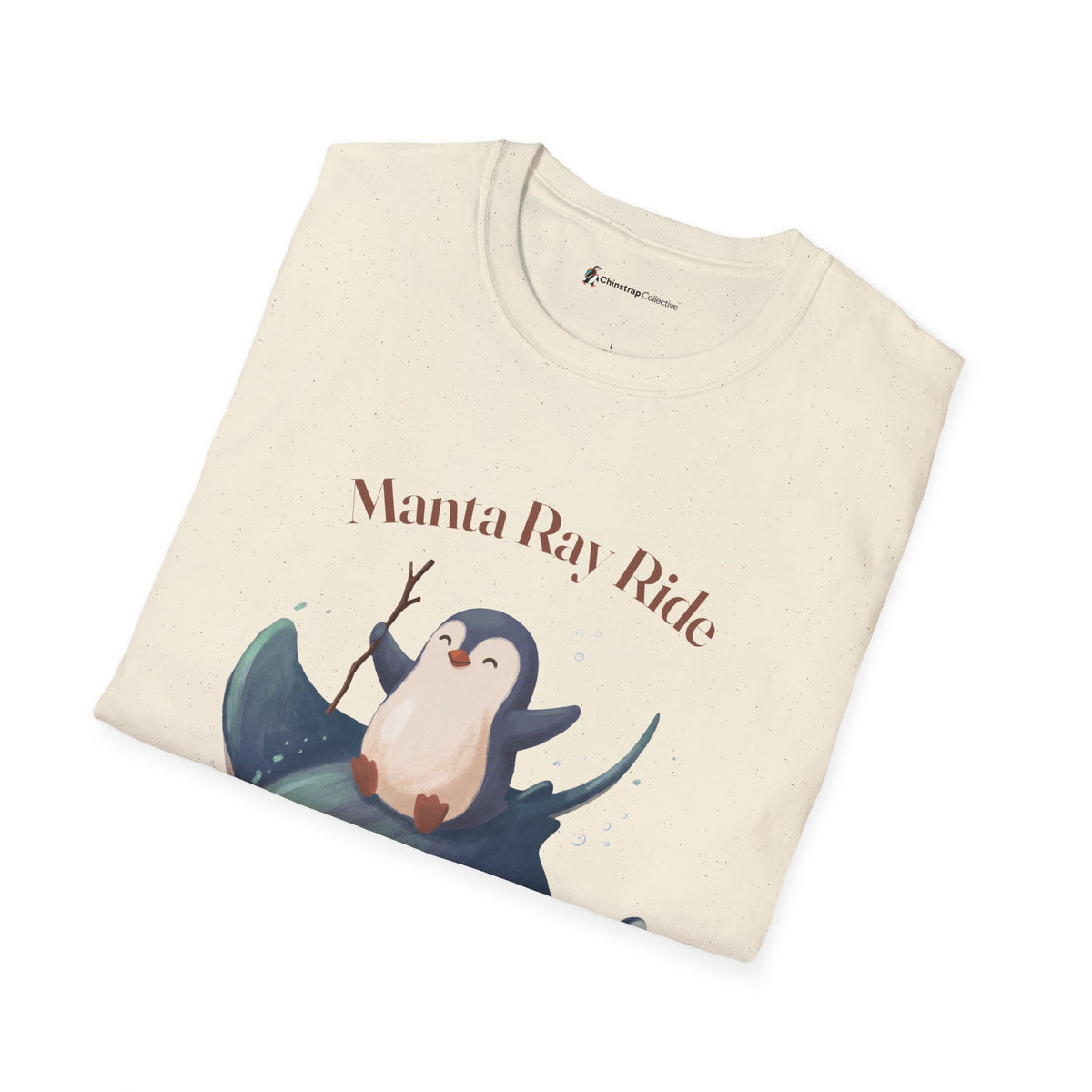 Manta Ray Meeting T-Shirt, Storybook Flat Style, Lightweight Fabric