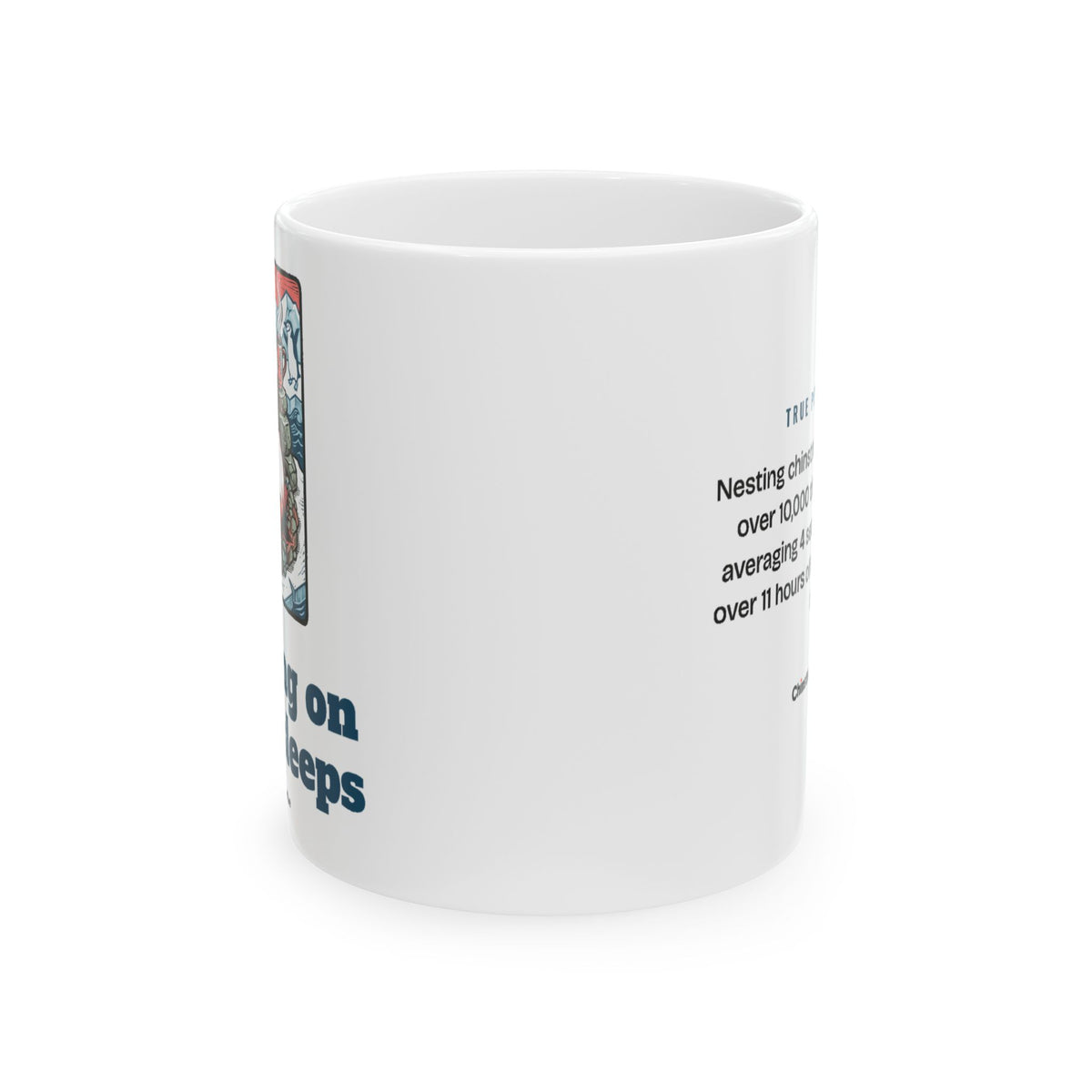 Running on Microsleeps Mug by Chinstrap Collective