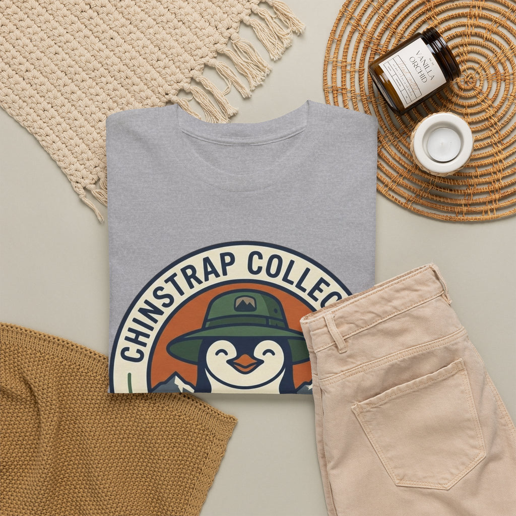 The Penguin Patch T-shirt in Sport Grey, folded
