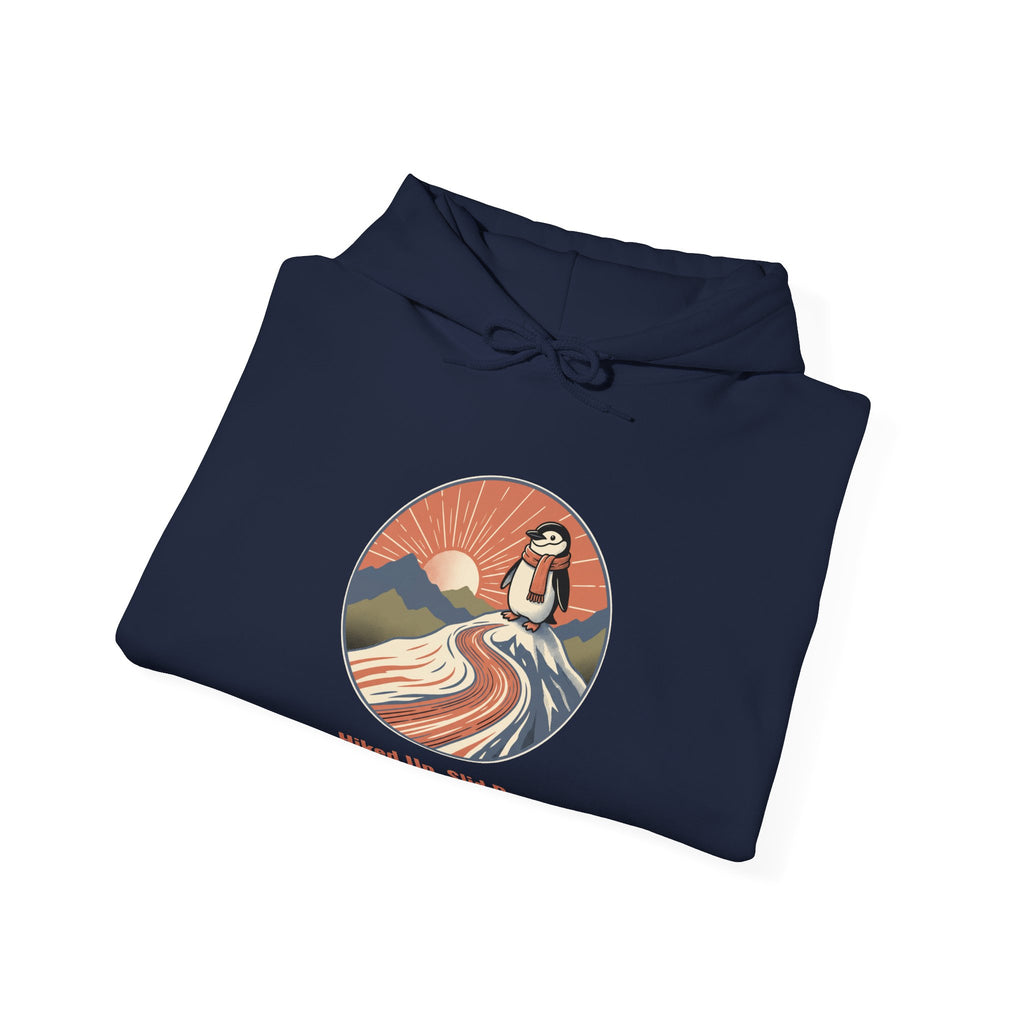The Hiked Up hoodie in Navy, folded