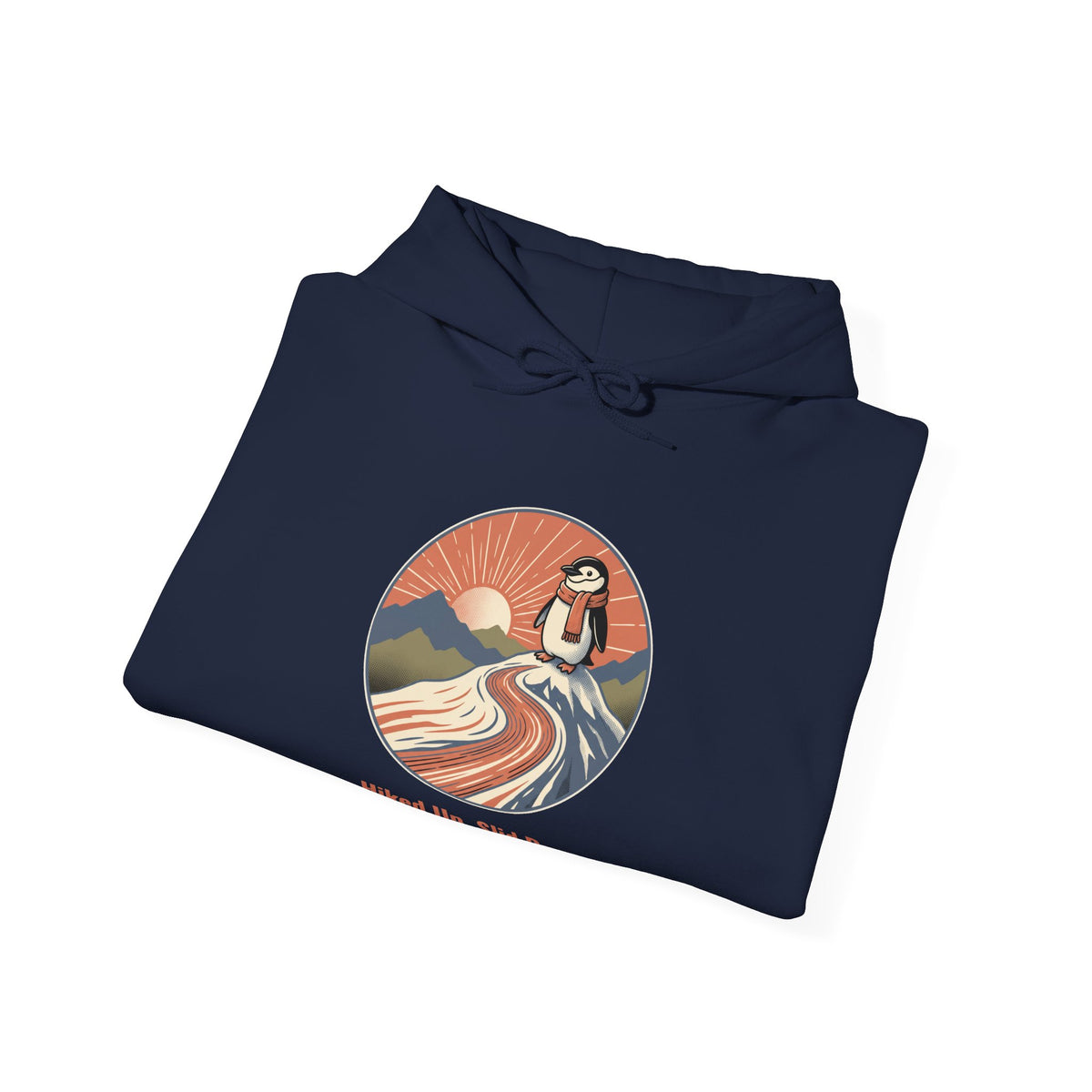 The Hiked Up hoodie in Navy, folded