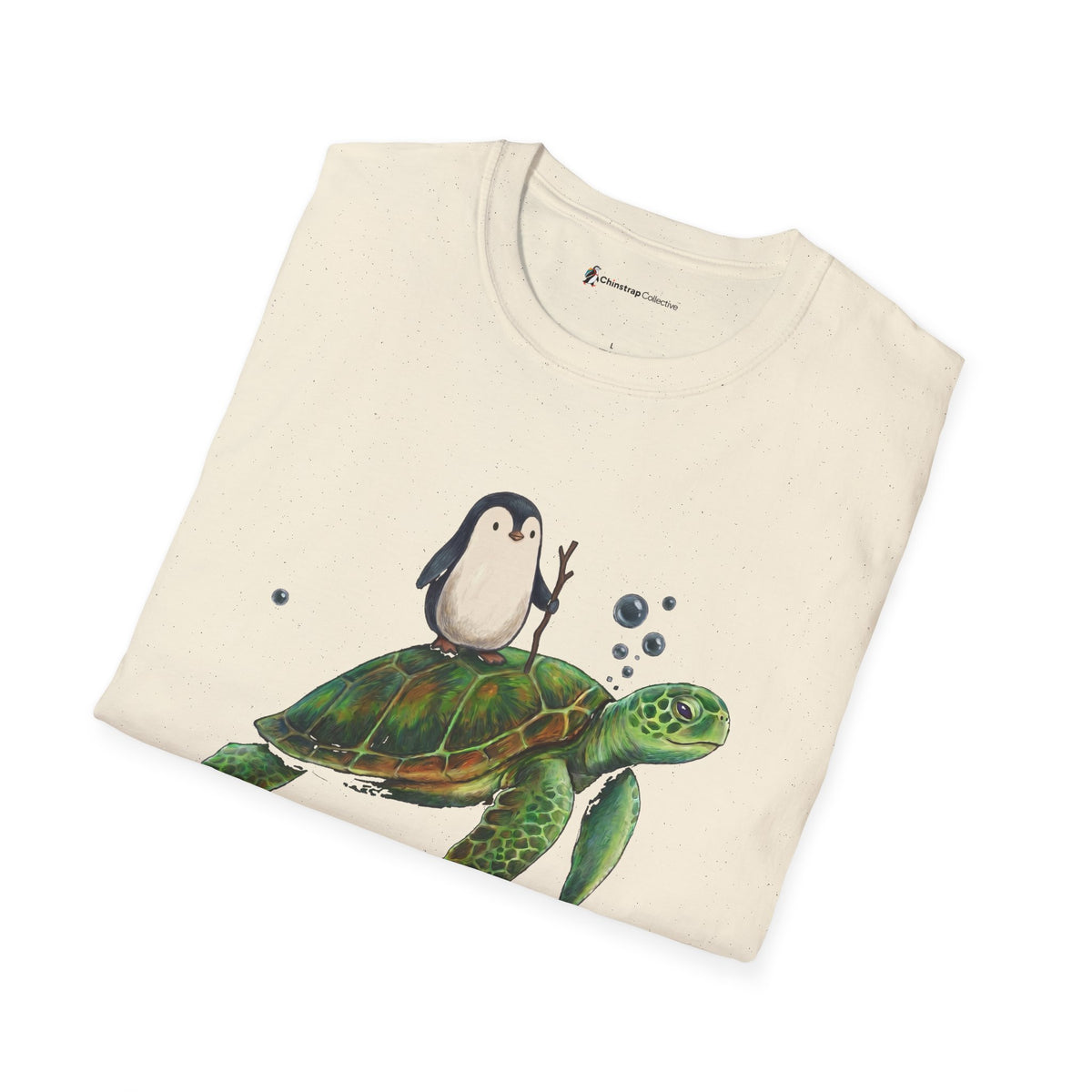 The Turtley Relaxed T-shirt in Natural, folded