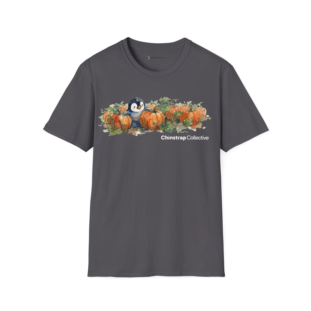 Penguin Pumpkin Patch penguin T-shirt in Charcoal