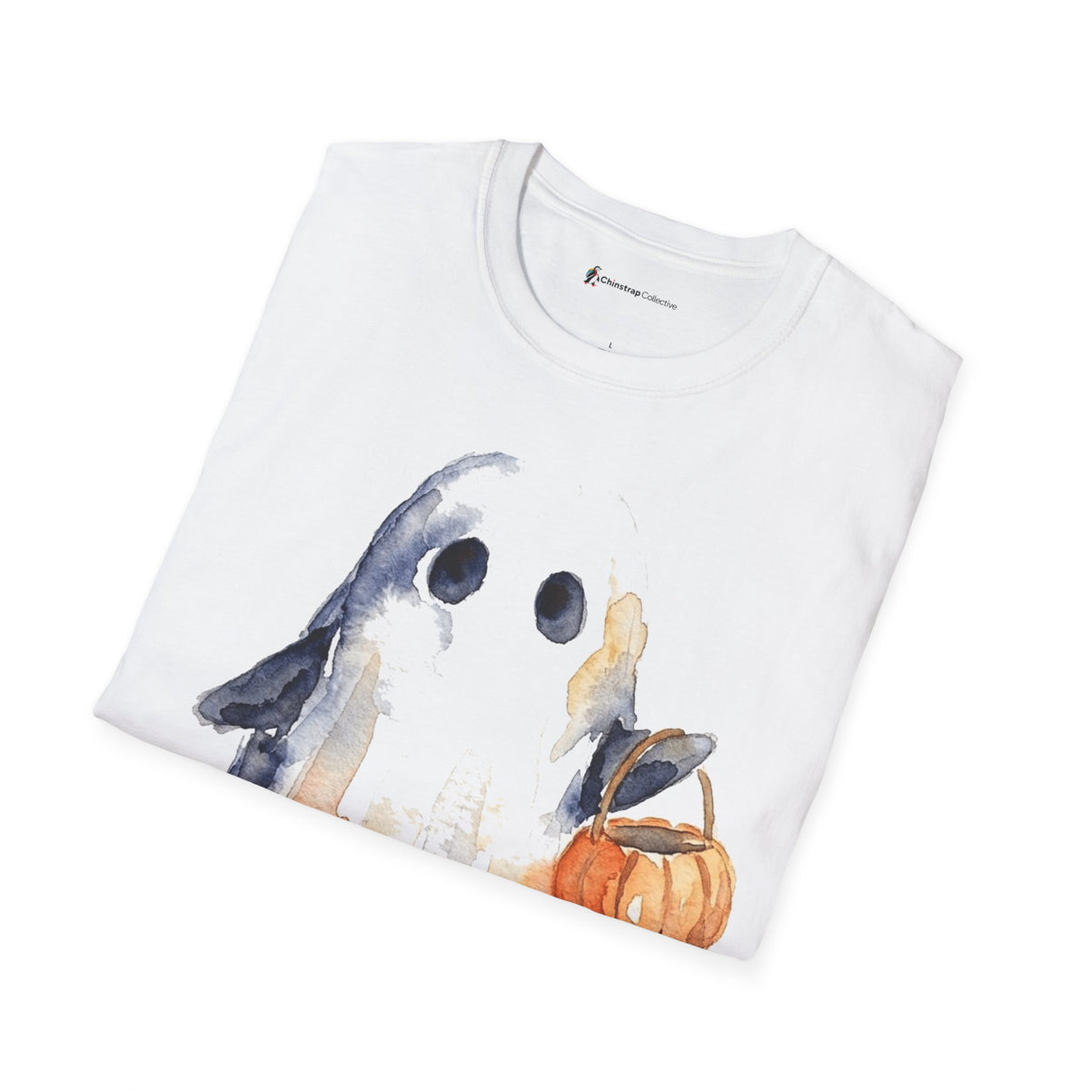 The Penguin Ghost Costume T-shirt in White, folded