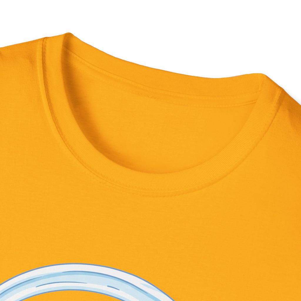 The Chinstrap Collective neck label on the Asymptotically Perfect T-shirt in Gold