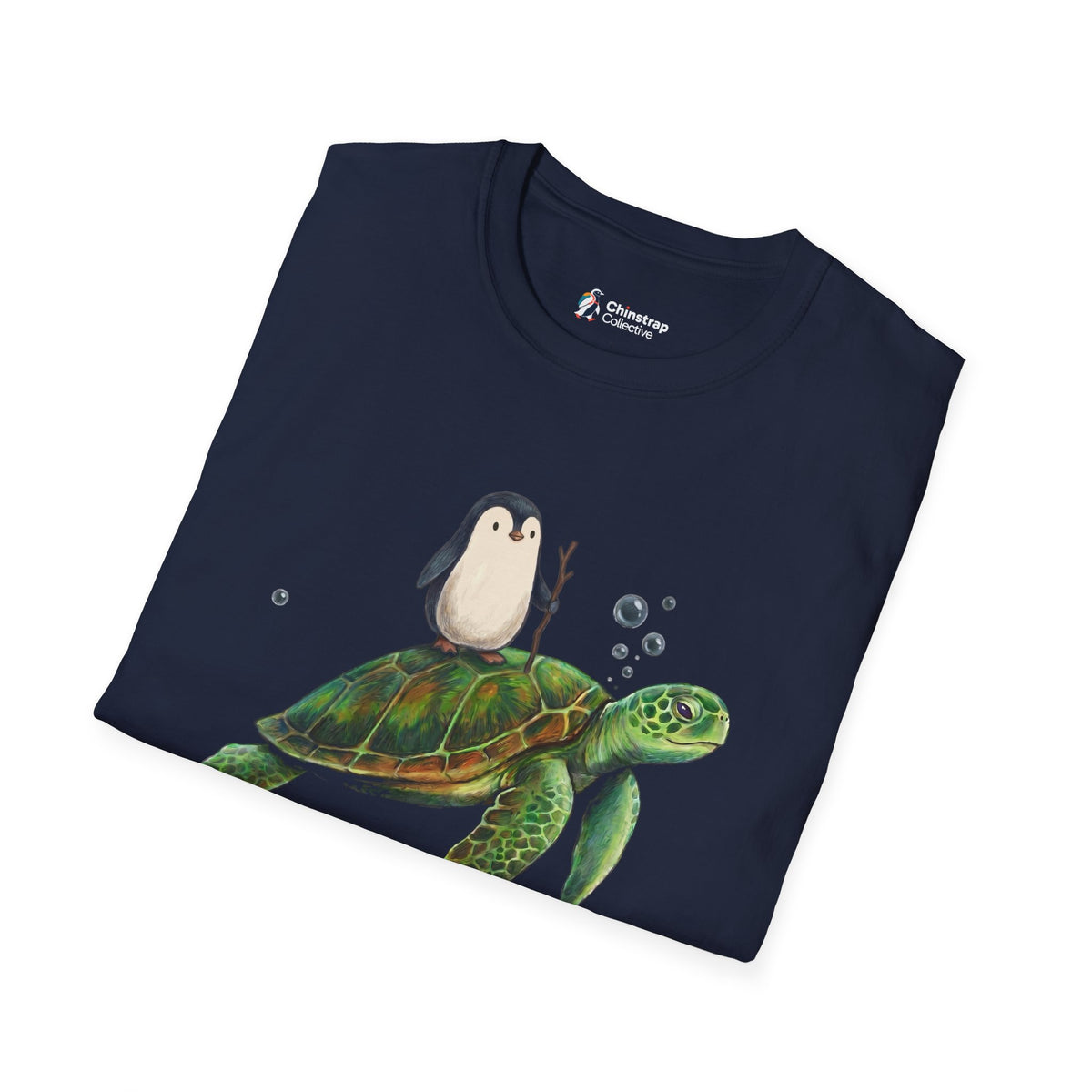 The Turtley Relaxed T-shirt in Navy, folded