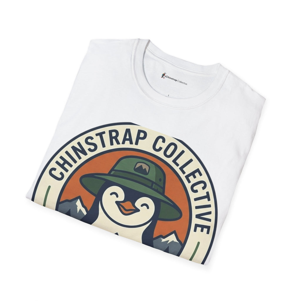 The Penguin Patch T-shirt in White, folded