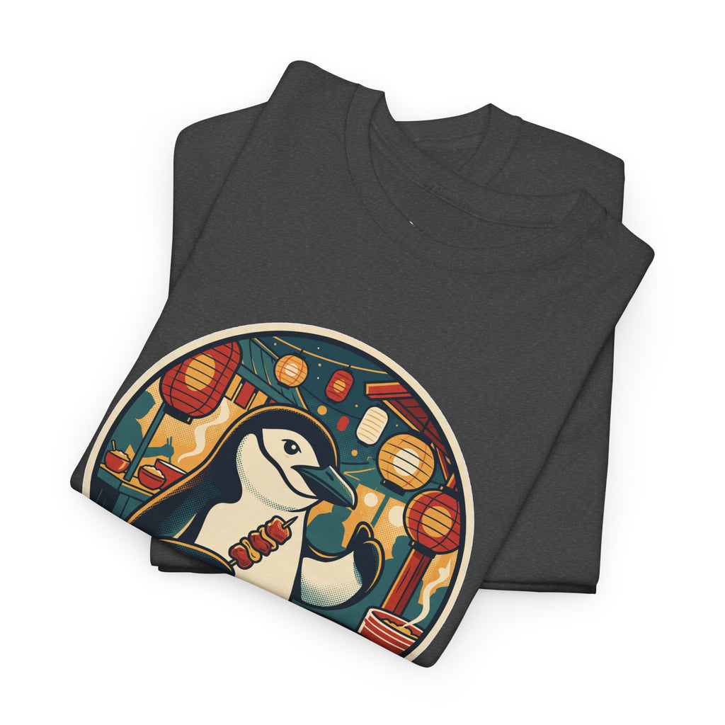 The Night Market Critic T-shirt in Dark Heather, folded
