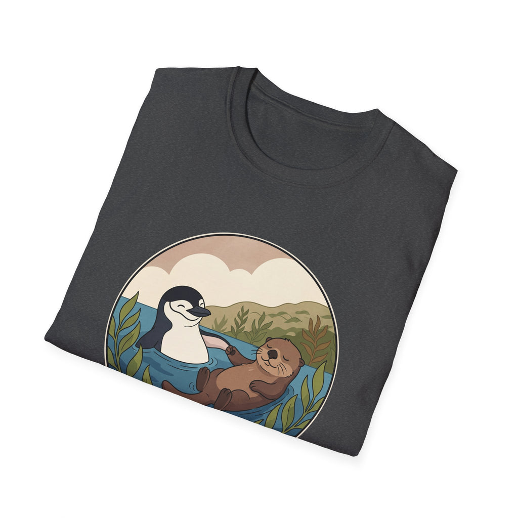 Otterly Chill T-Shirt, Storybook Flat Style, Lightweight Fabric