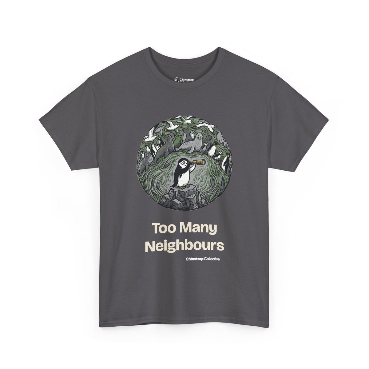 Too Many Neighbours T-Shirt, Field Linocut Style, Classic Fit