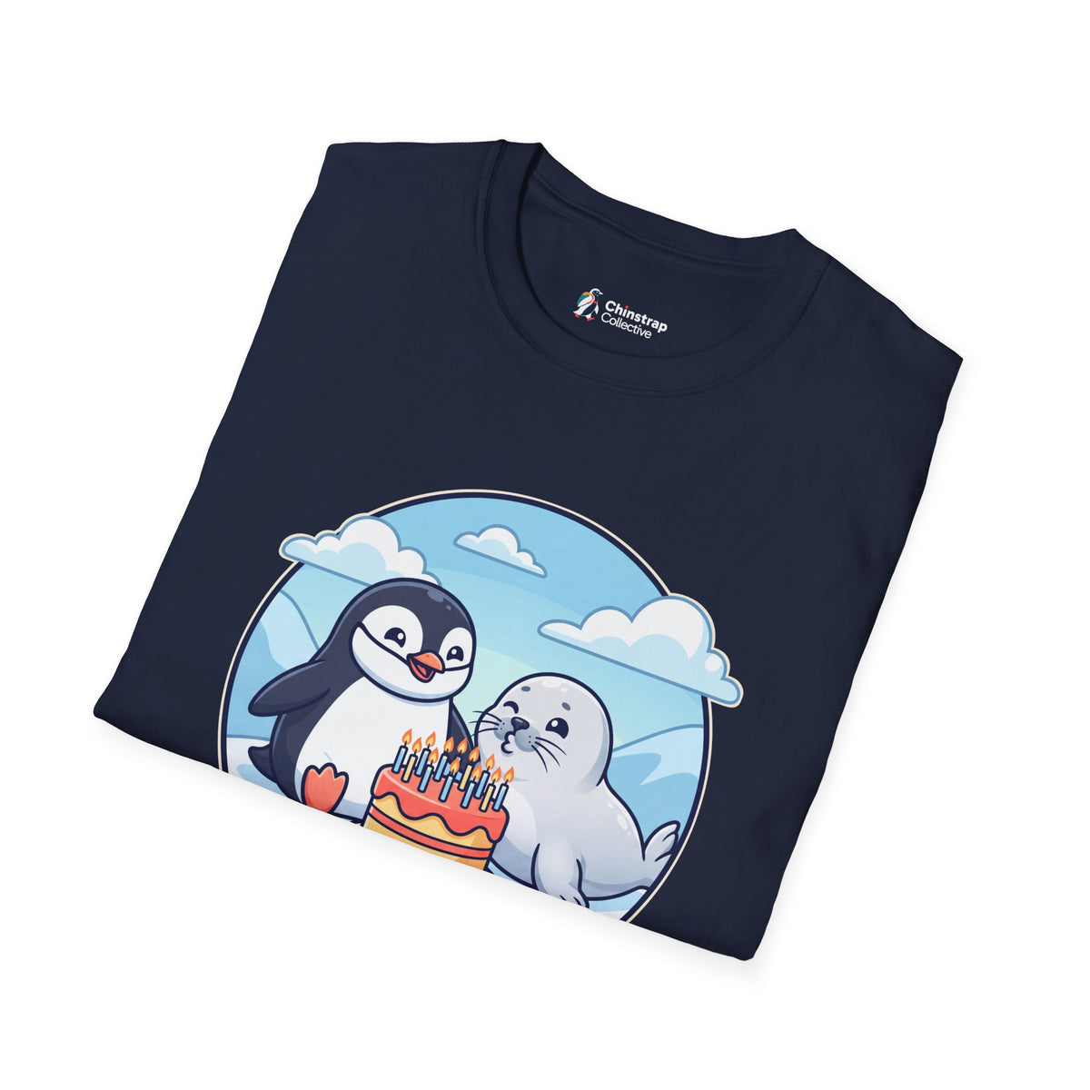 Birthday Waddle T-Shirt, Cartoon Style, Lightweight Fabric