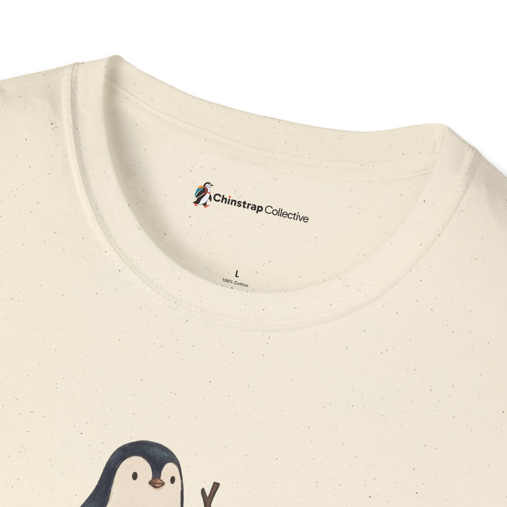 The Chinstrap Collective neck label on the Turtley Relaxed T-shirt in Natural