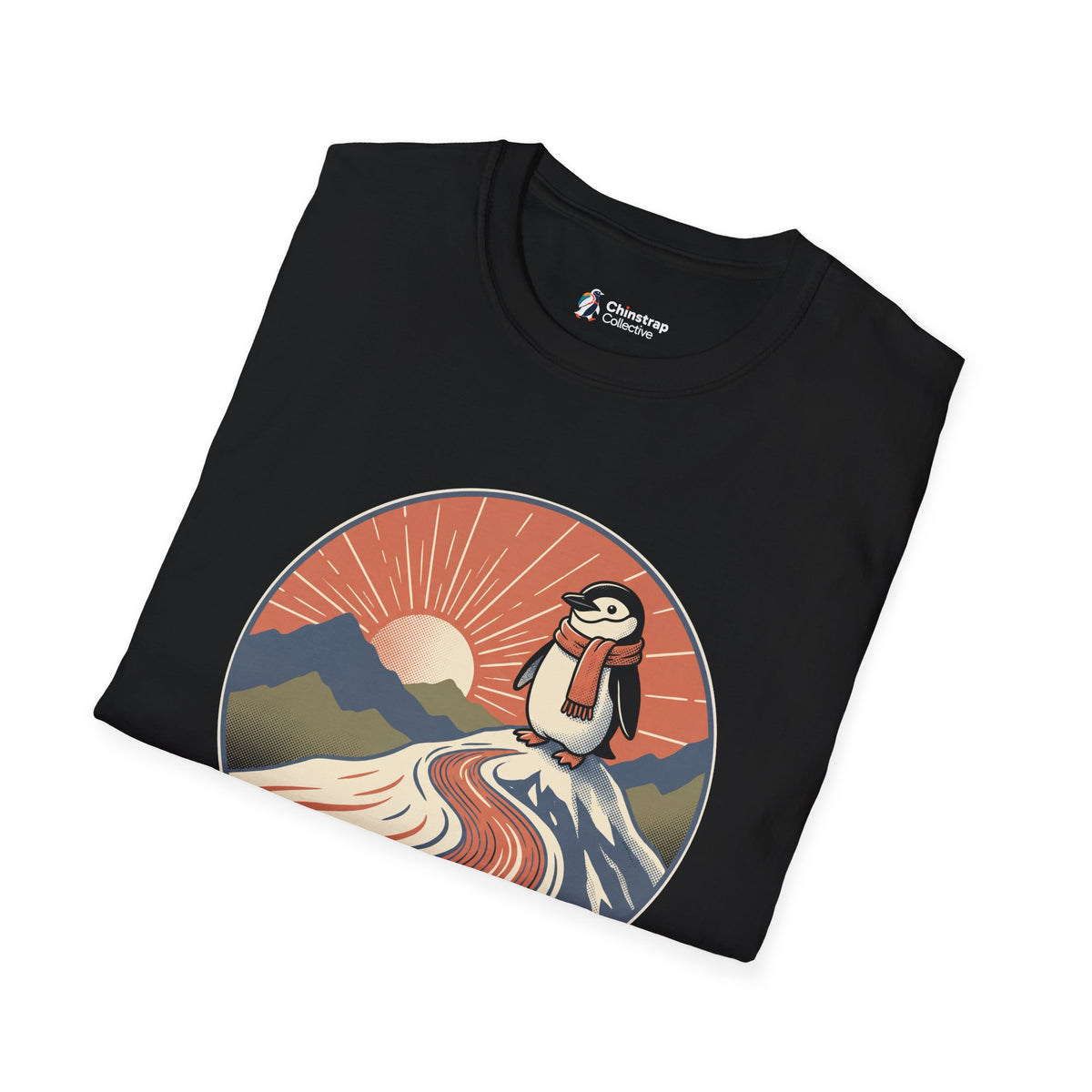 The Hiked Up T-shirt in Black, folded