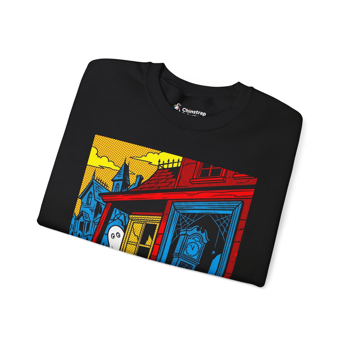 The Ghosts on the Porch sweatshirt in Black, folded