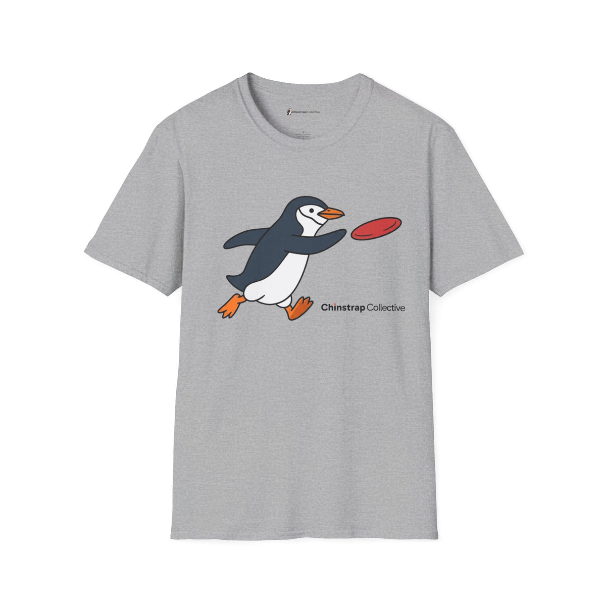 Ultimate Disc Chinstrap penguin T-shirt in Sport Grey