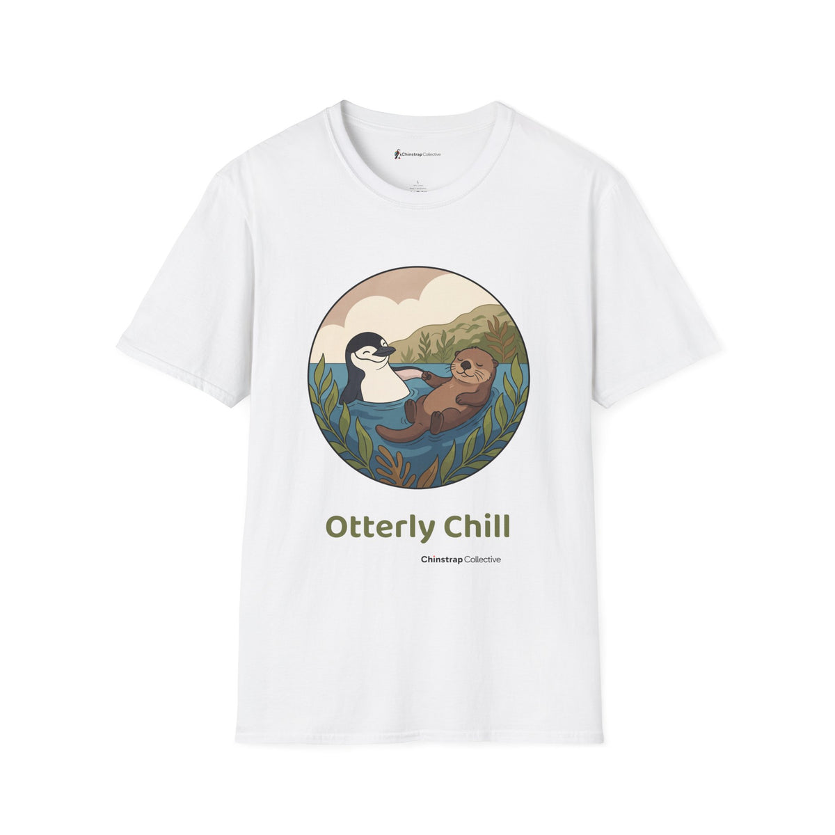 Otterly Chill T-Shirt, Storybook Flat Style, Lightweight Fabric
