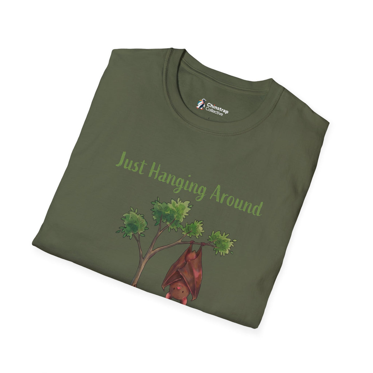 The Just Hanging Around T-shirt in Military Green, folded