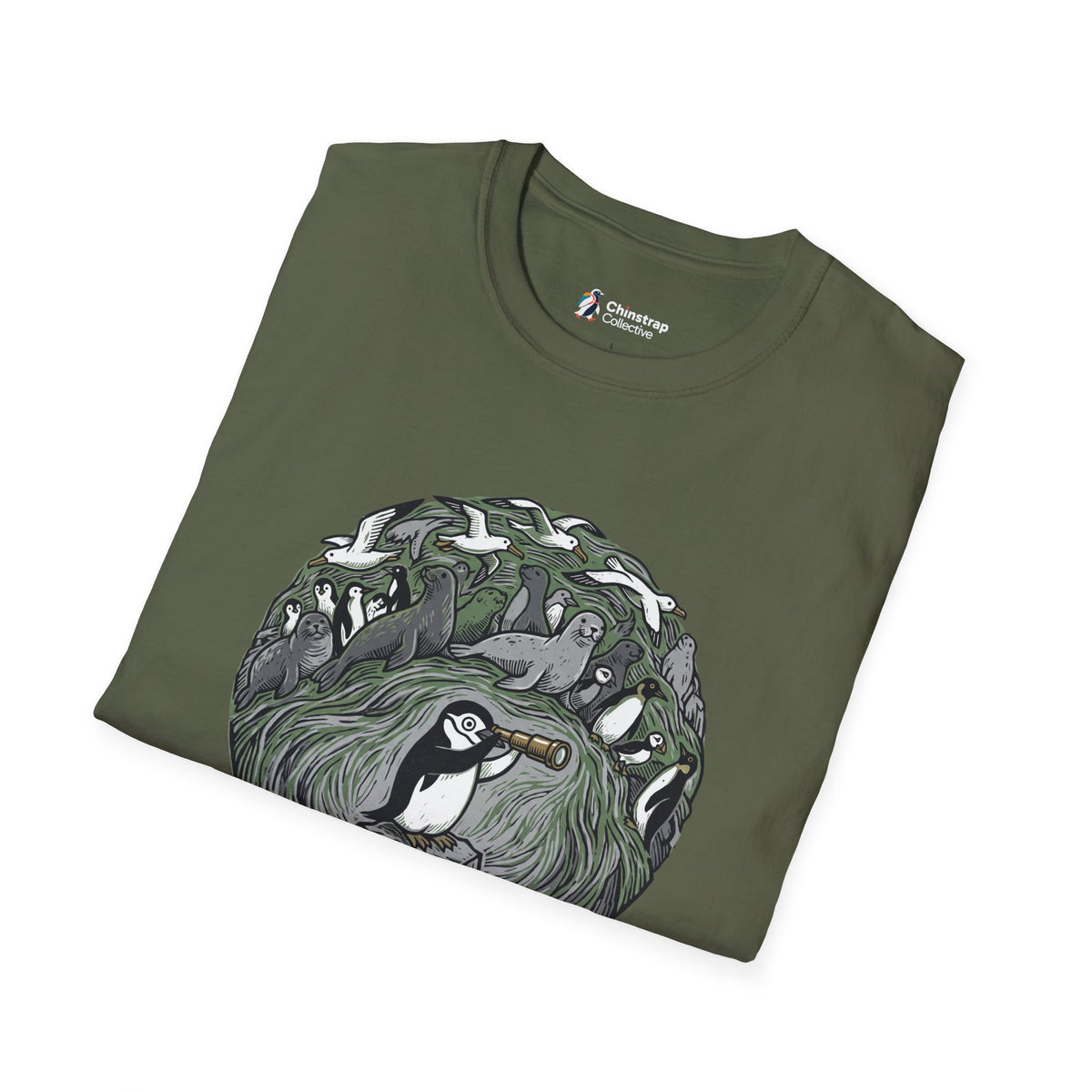 Too Many Neighbours T-Shirt, Field Linocut Style, Lightweight Fabric