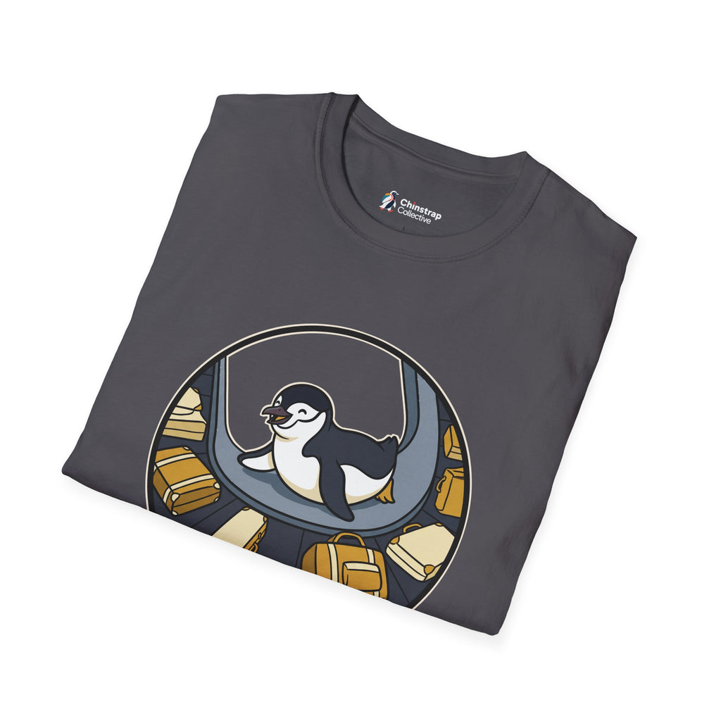 The Priority Belly Slide T-shirt in Charcoal, folded