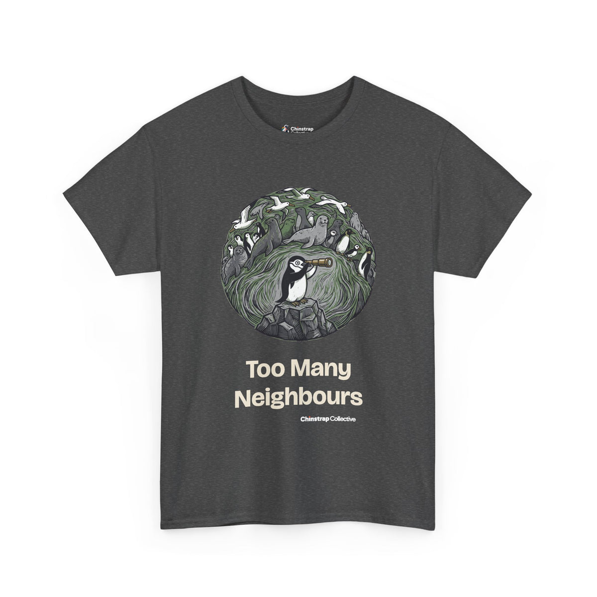 Too Many Neighbours T-Shirt, Field Linocut Style, Classic Fit