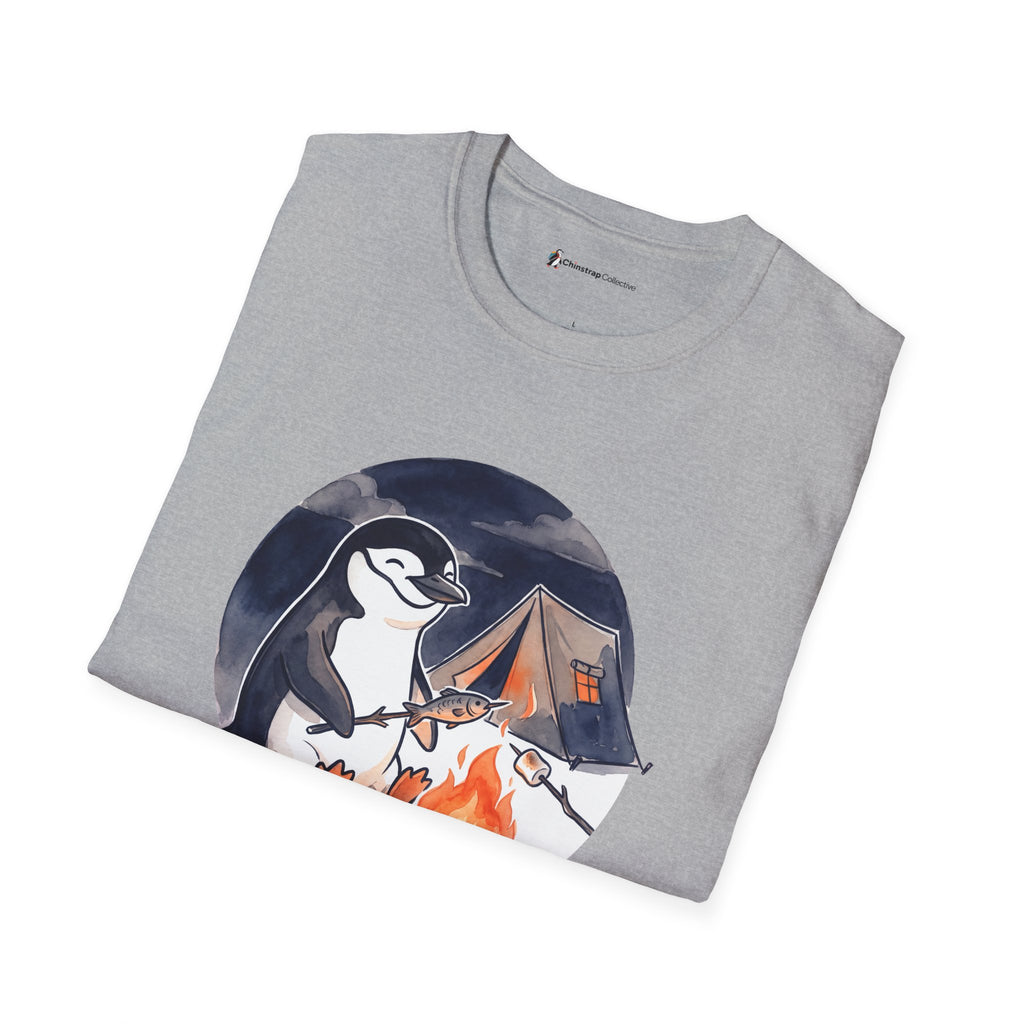 Campfire Fish T-Shirt, Watercolour and Ink Style, Lightweight Fabric