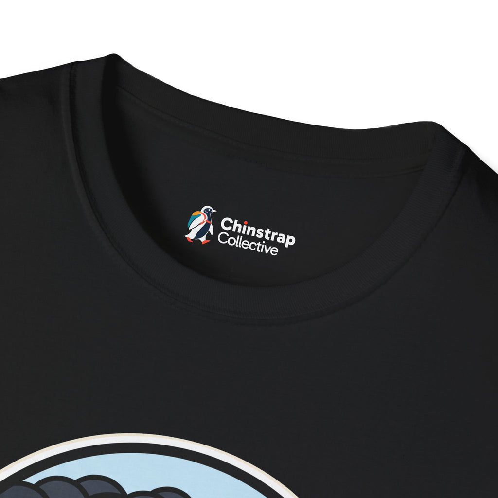 Borrowed Warmth T-Shirt, Bold Sticker Style, Lightweight Fabric
