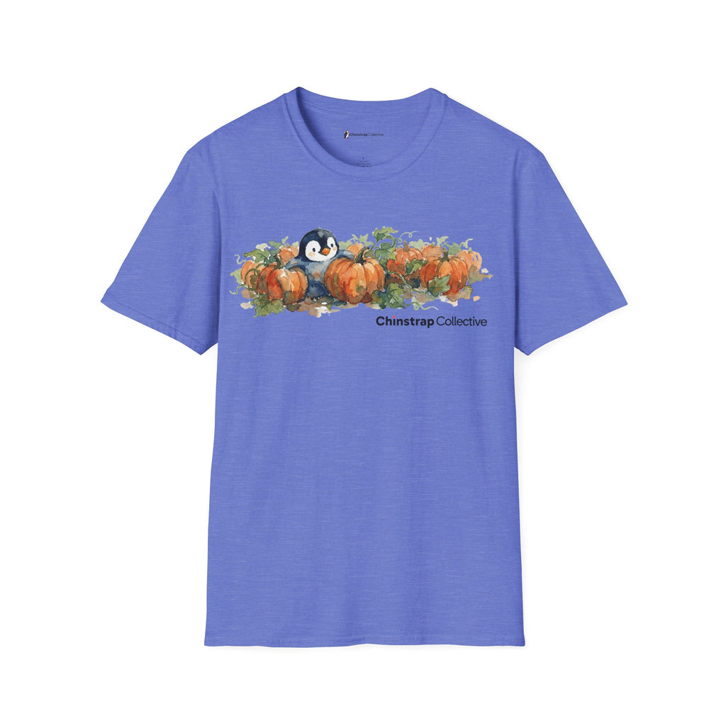 Penguin Pumpkin Patch penguin T-shirt in Heather Royal