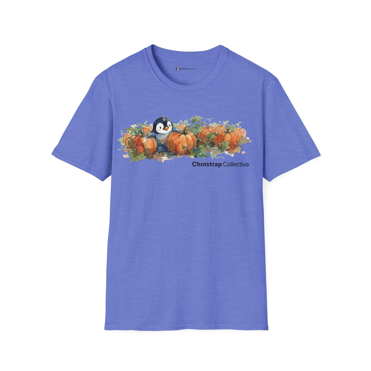Penguin Pumpkin Patch penguin T-shirt in Heather Royal