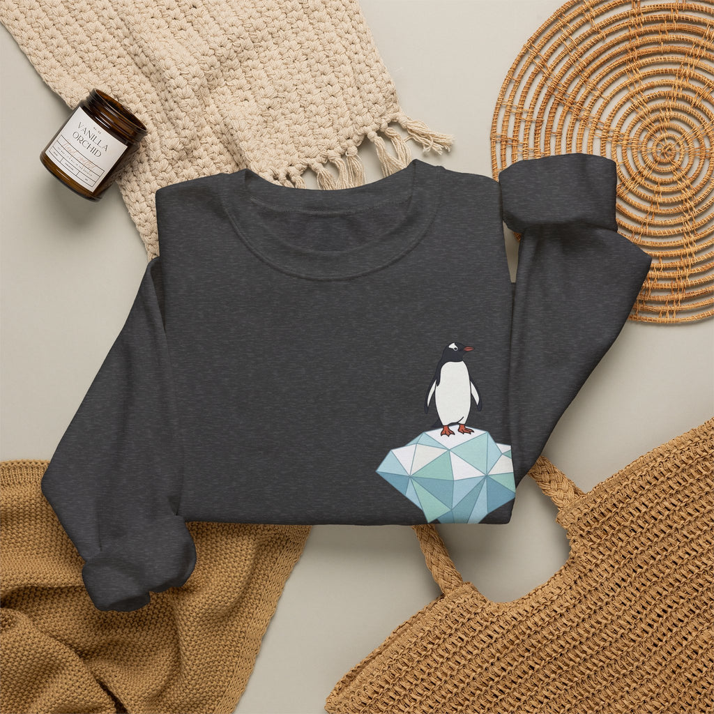 Penguin on Ice Sweatshirt, Cotton Blend