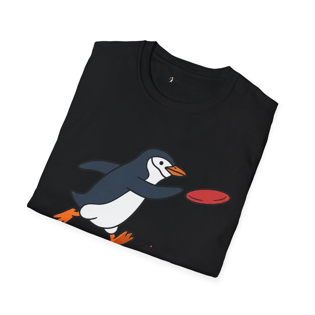 The Ultimate Disc Chinstrap T-shirt in Black, folded