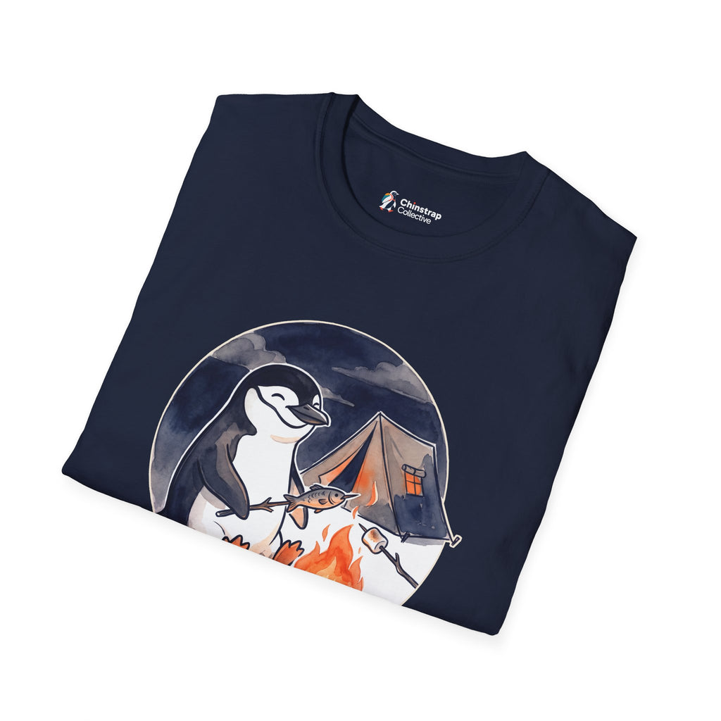 Campfire Fish T-Shirt, Watercolour and Ink Style, Lightweight Fabric