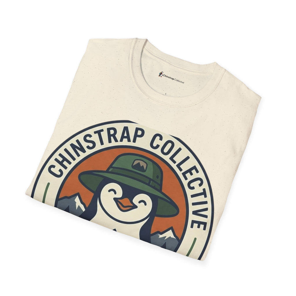 The Penguin Patch T-shirt in Natural, folded