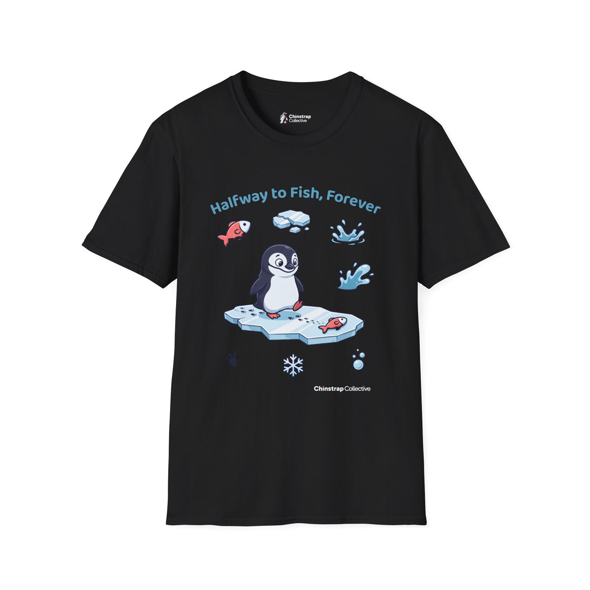 Halfway to Fish, Forever T-Shirt, Cartoon Style, Lightweight Fabric
