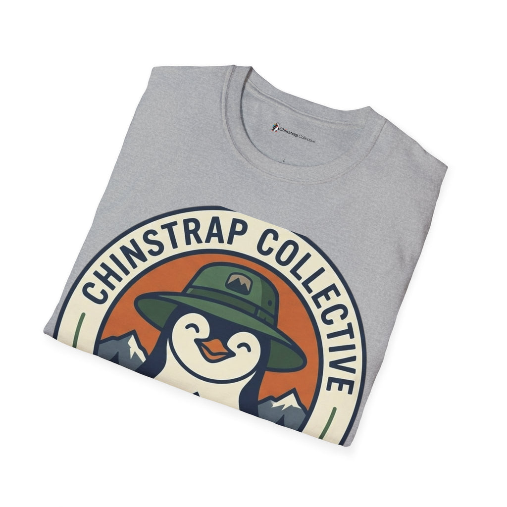 The Penguin Patch T-shirt in Sport Grey, folded