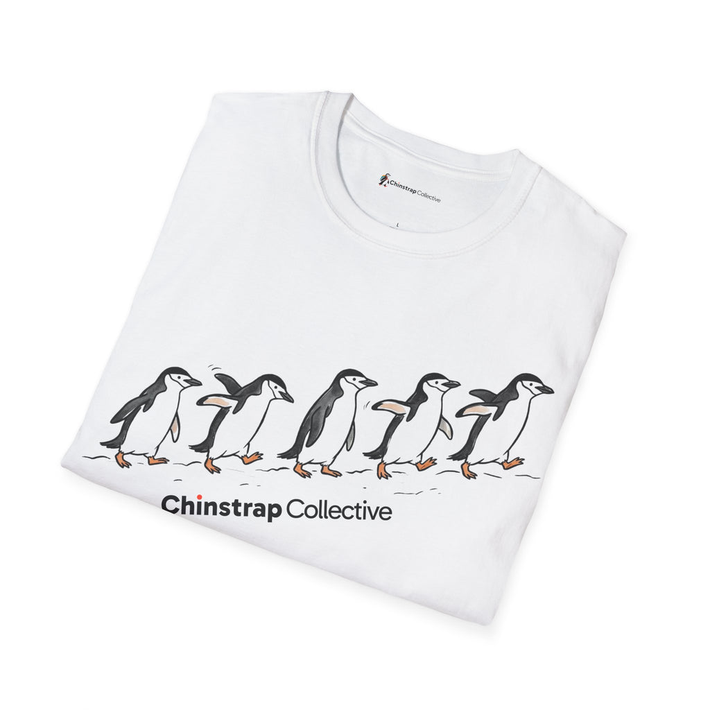 The Penguin Lineup T-shirt in White, folded