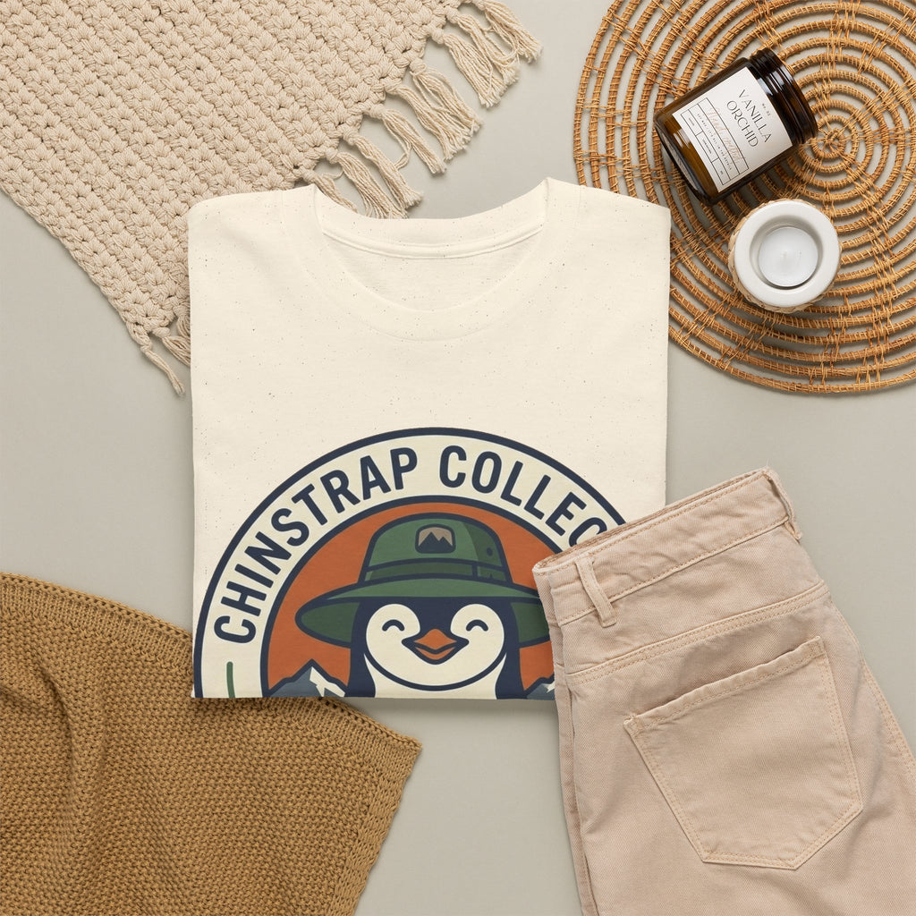 The Penguin Patch T-shirt in Natural, folded